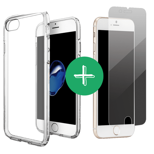Case + Screenprotector iPhone XR - Transparant