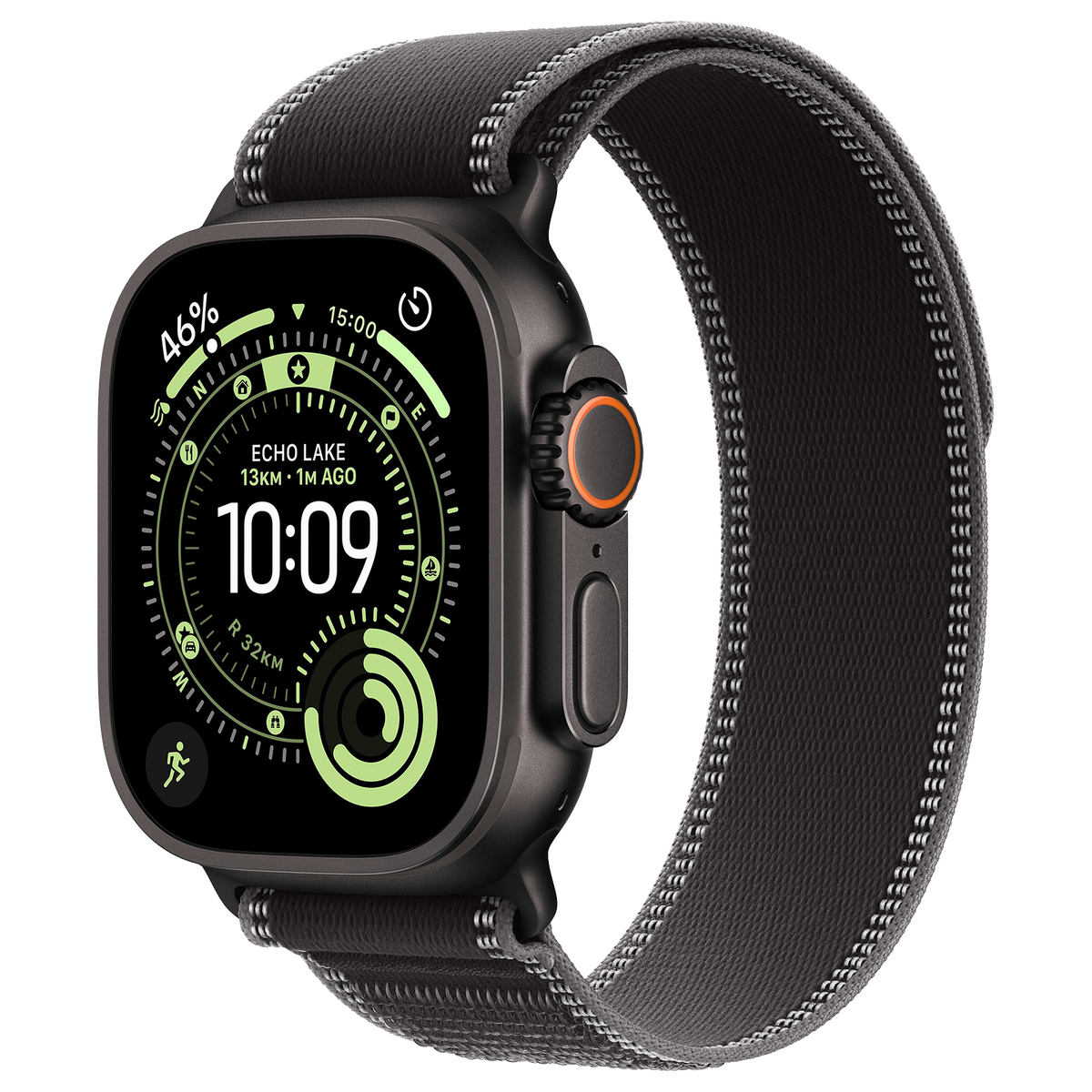 Apple Watch Ultra 3 5G Zwart - Trail band Zwart