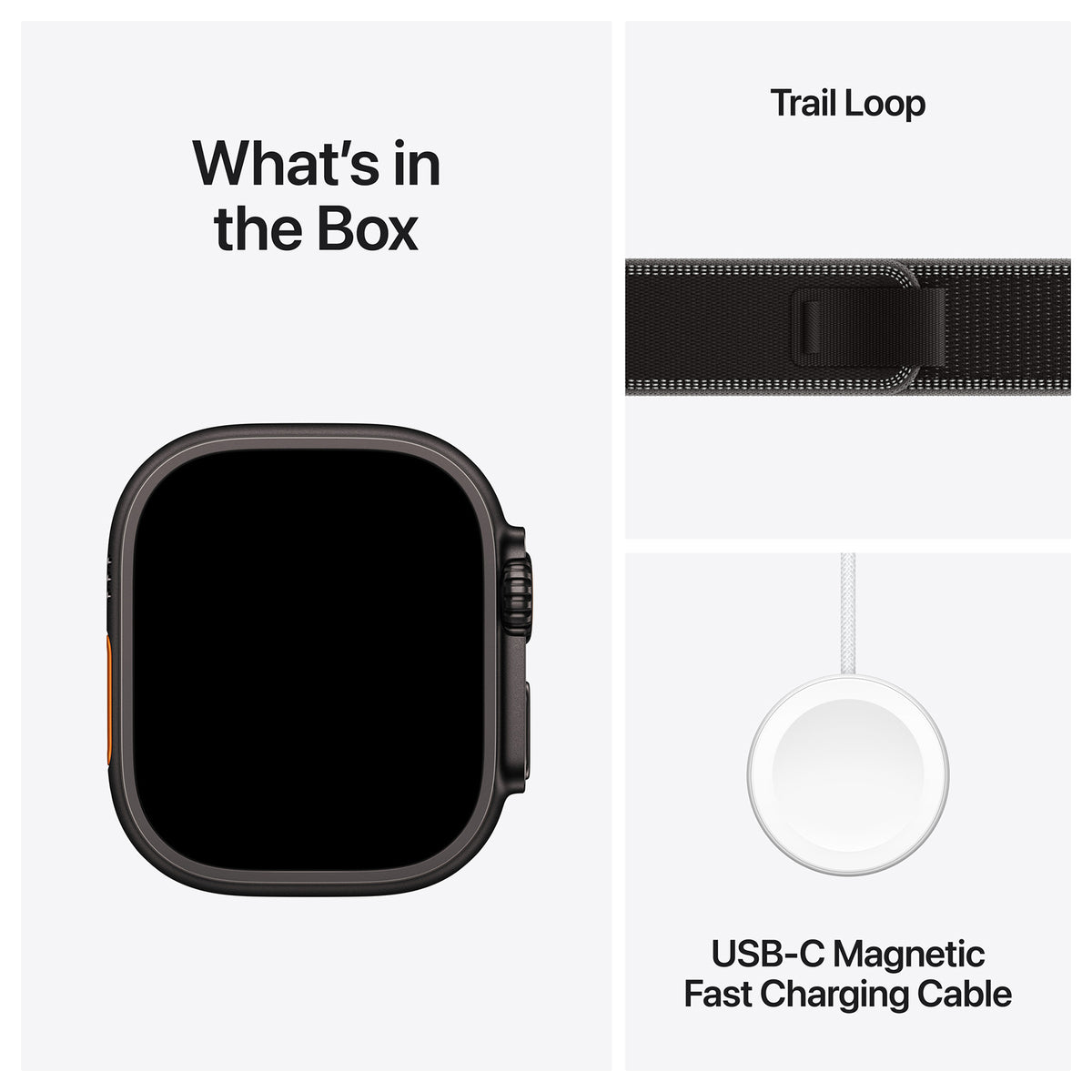 Apple Watch Ultra 3 5G Zwart - Trail band Zwart