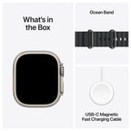 Apple Watch Ultra 3 5G Naturel - Ocean band Zwart