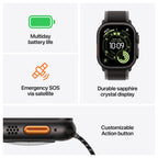 Apple Watch Ultra 3 5G Naturel - Ocean band Zwart
