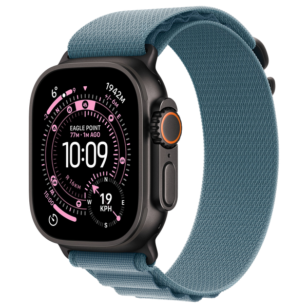 Apple Watch Ultra 3 5G Zwart - Alpine band Lichtblauw
