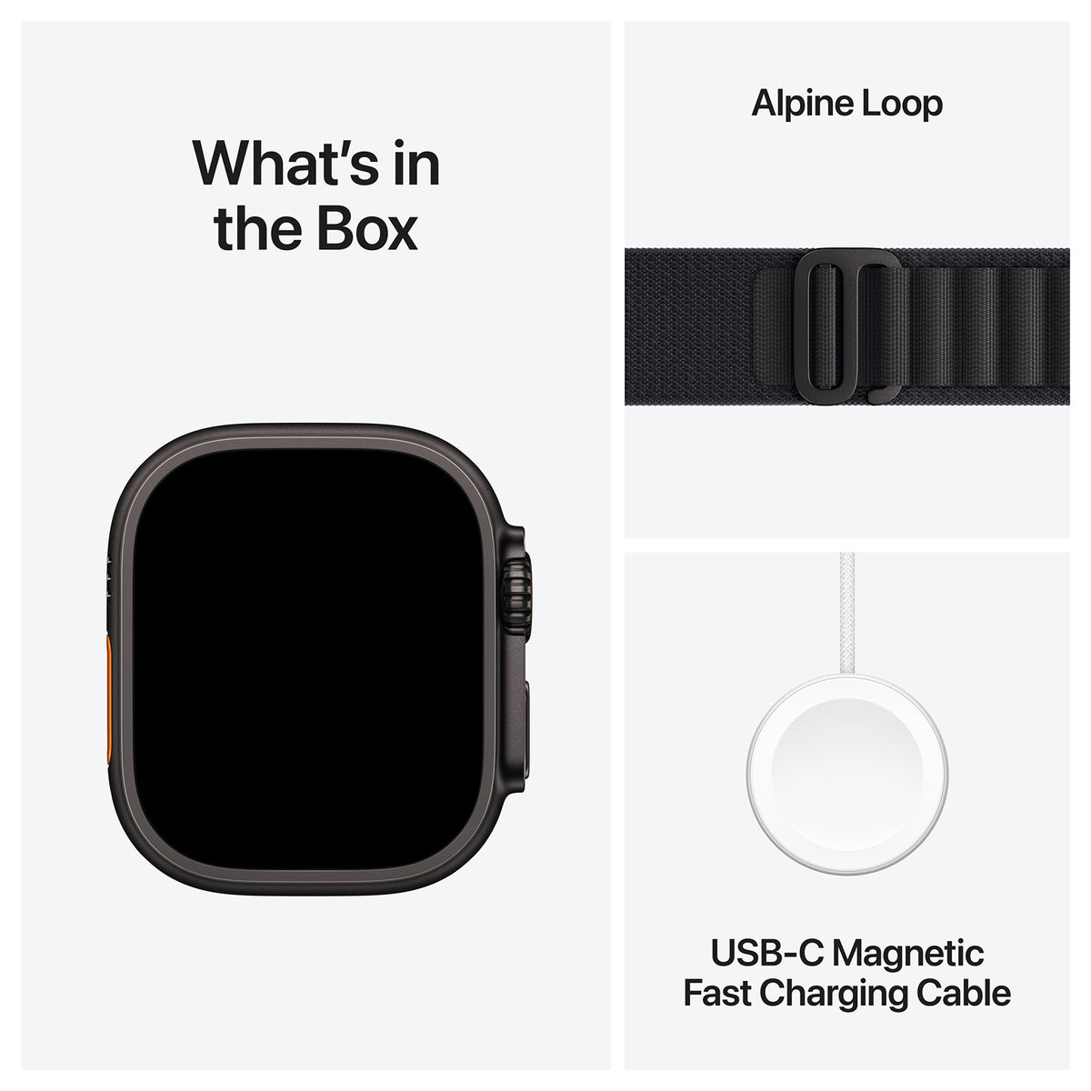 Apple Watch Ultra 3 5G Zwart - Alpine band Zwart