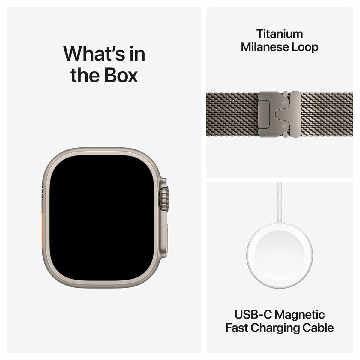 Apple Watch Ultra 2 49mm - Milanees band Naturel