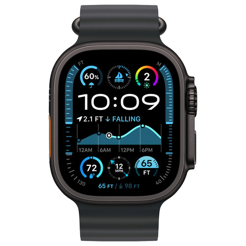 Apple Watch Ultra 2 Zwart 49mm - Ocean band Zwart