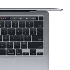Refurbished MacBook Pro 13 inch Touchbar M1 8 GB / 256 GB Zilver (QWERTZ/DUITS) grijs