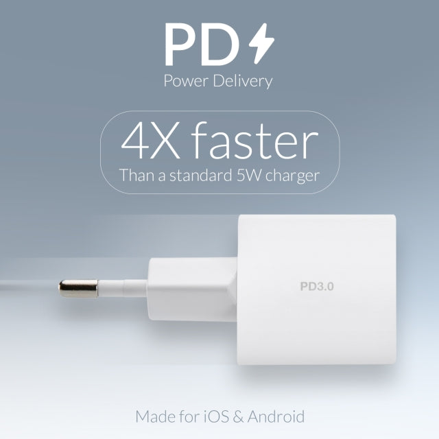 USB-C 20W charger met PD & MFi Lightning Cable 1.2m - test-product-media-liquid1