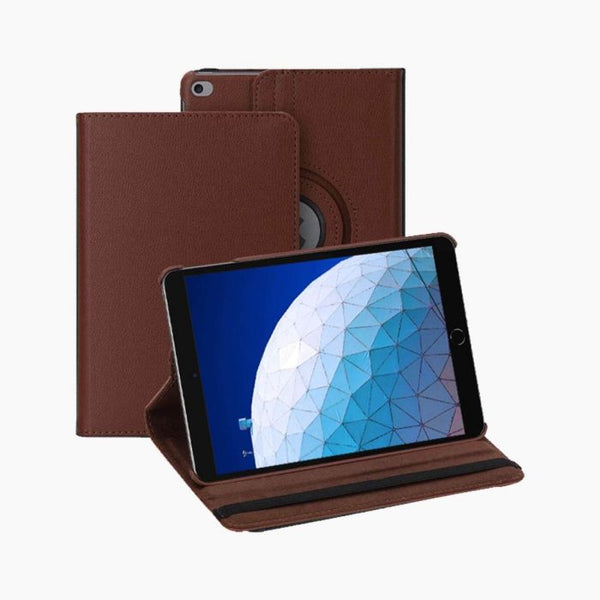draaibare hoes voor ipad Air 3 en 10.5" Pro 2017 - bruin