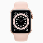 Refurbished Apple Watch Series 6 44mm goud - voorkant