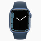Refurbished Apple Watch Series 7 41 mm blauw - voorkant