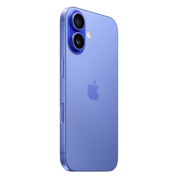 Refurbished iPhone 16 128 GB blauw - achterkant