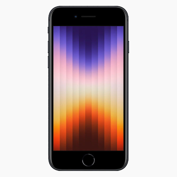 Refurbished iPhone SE 2022 128 GB zwart - voorkant