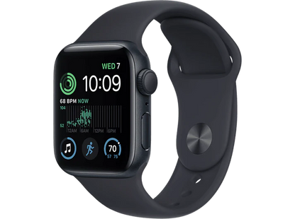 Apple Watch SE 2022 44 MM Aluminium Zwart 4G met Zwart sportbandje